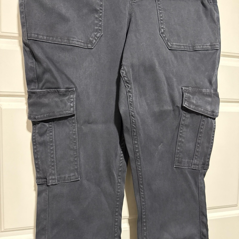 SPANX Charcoal Cropped Cargo Pants fitted M L - Picture 4 of 10